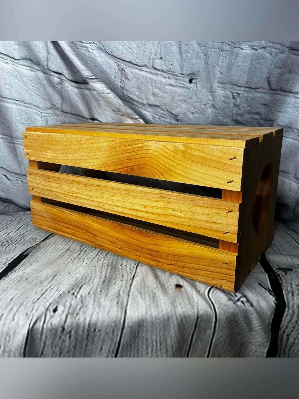 Vtg Unfinished Pine Wooden Heart Crate CottageCore 80s 90s 12x5.25” Primitive